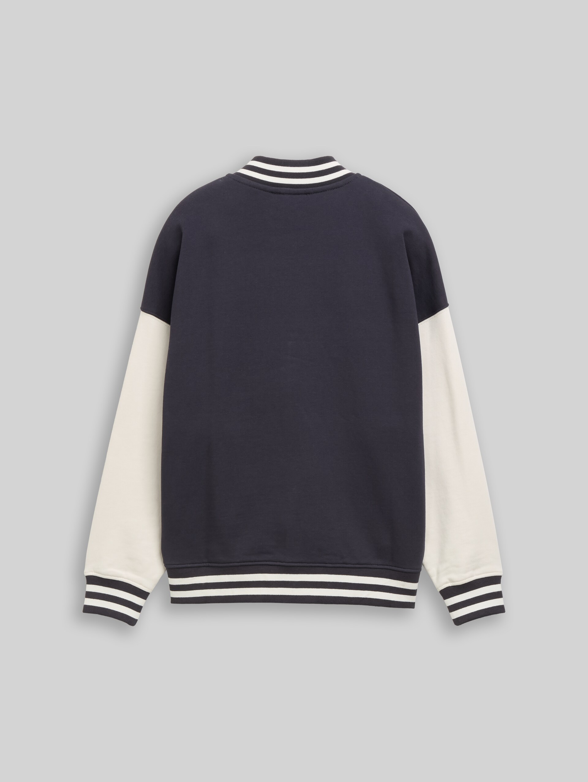 Oversized college-sweatjack met Snoopy-print - coal grey
