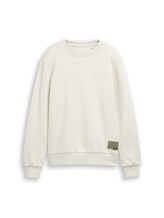 Ausgewählt, Sweatshirt mit Badge-Detail von Tom Tailor, weiß