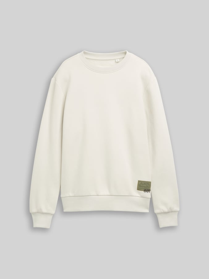 Sweatshirt mit Badge-Detail von Teen Boys, greyish white