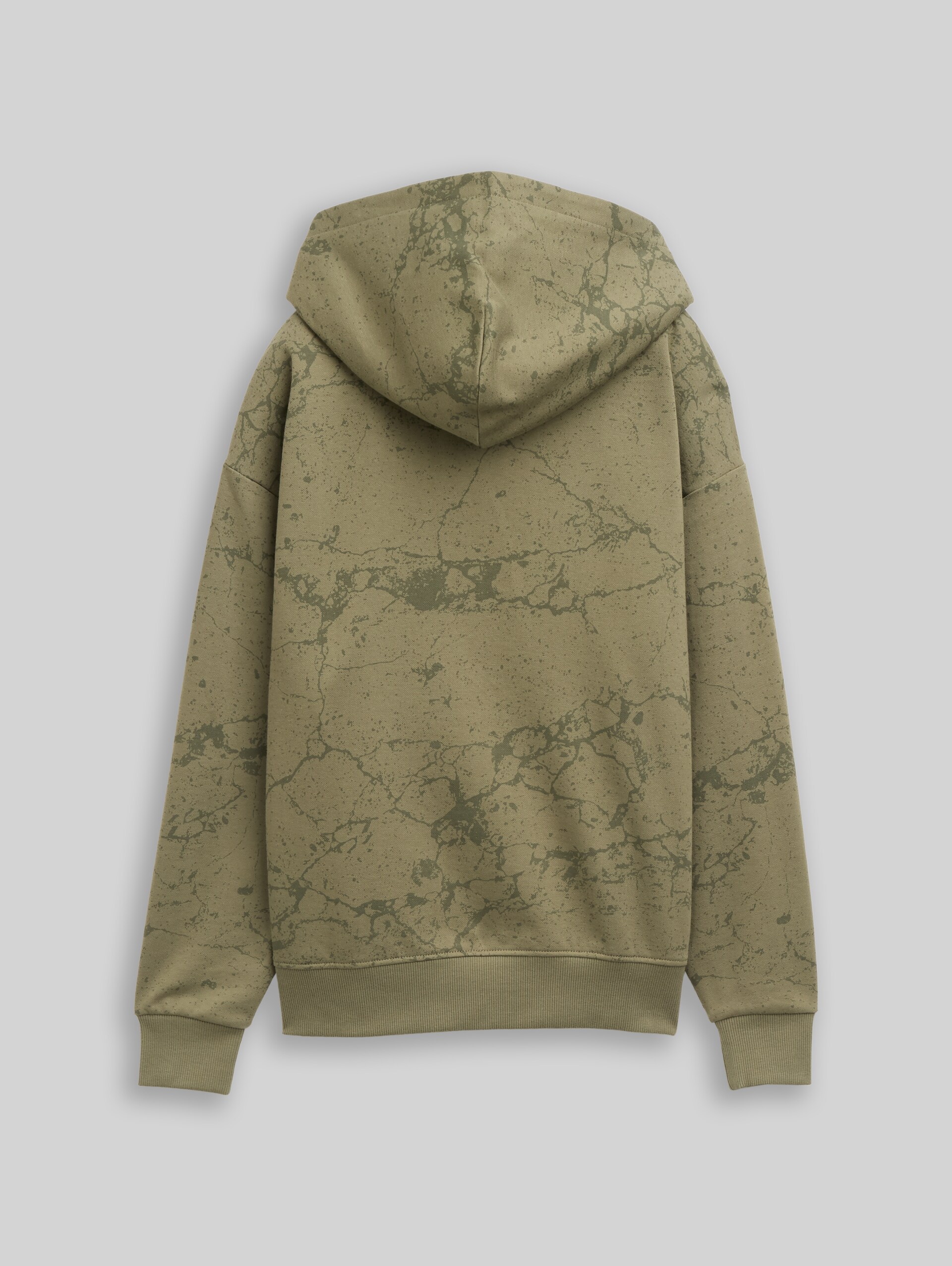Sweat à capuche oversize avec imprimé intégral - khaki natural lines