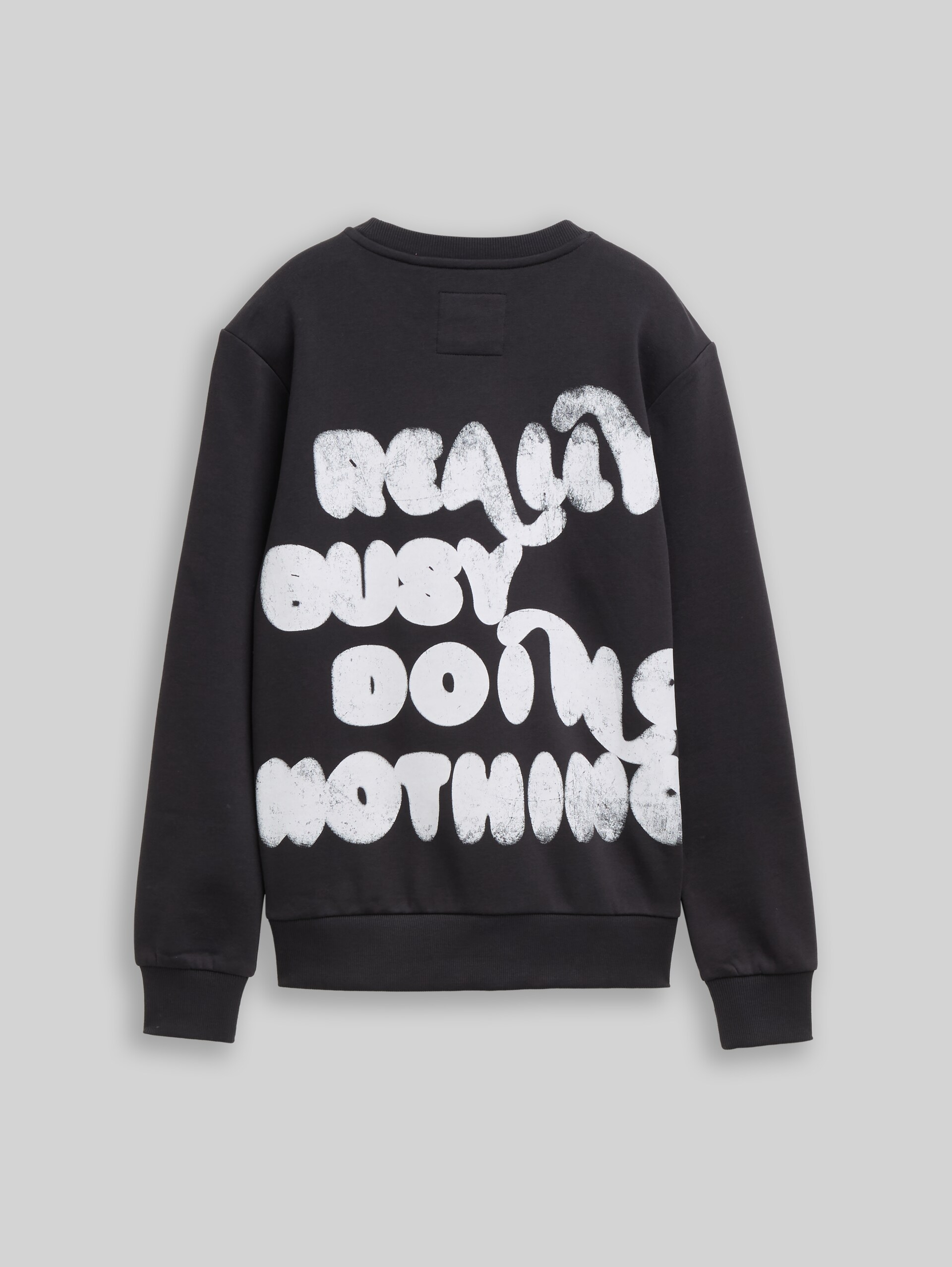 Sweatshirt mit Rückenprint - heavy black