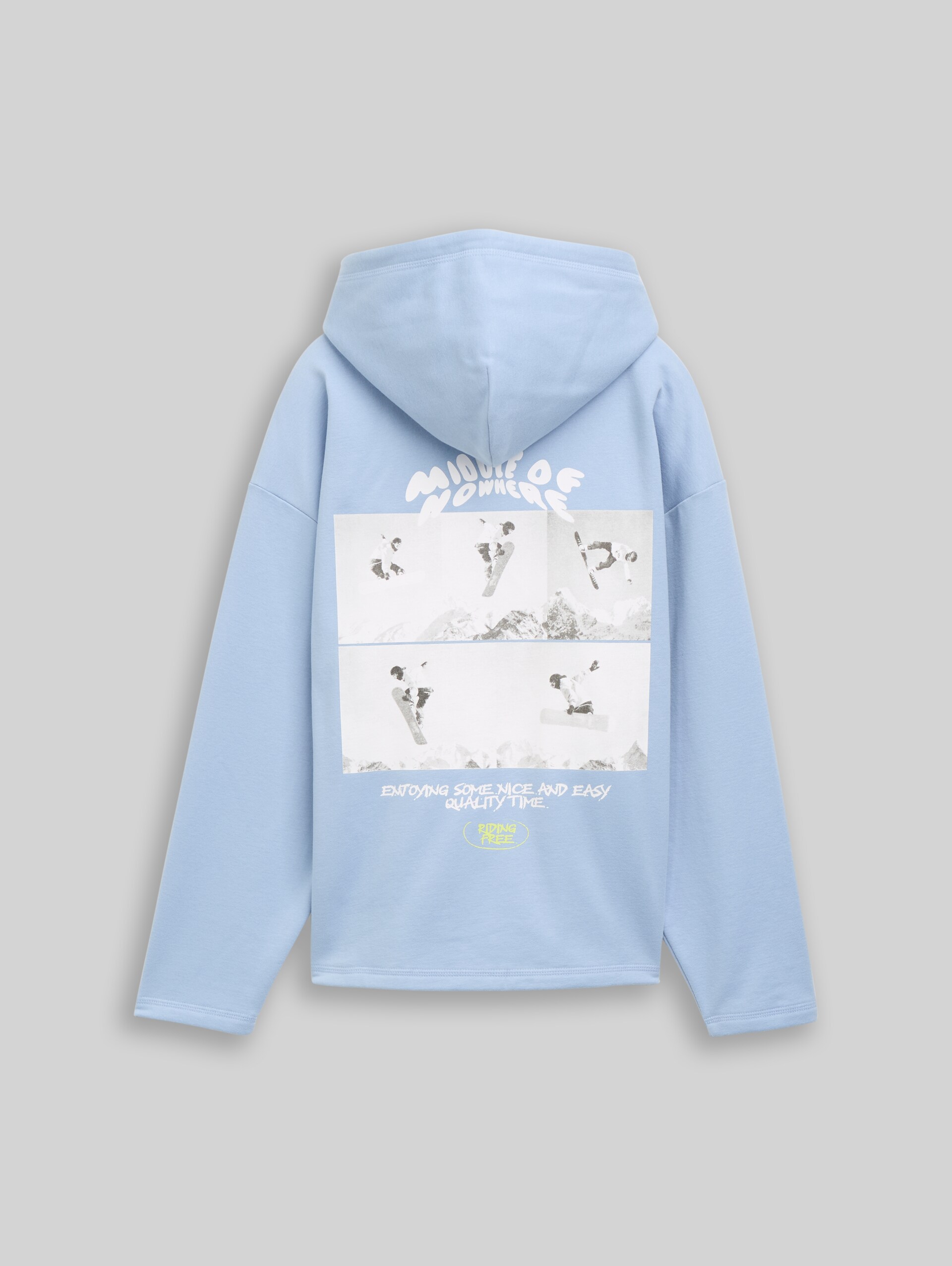 Sweat à capuche oversize avec imprimé dans le dos - stonington blue