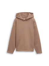 Sélectionné, Sweat à capuche oversize avec imprimé dans le dos par Tom Tailor, brunir