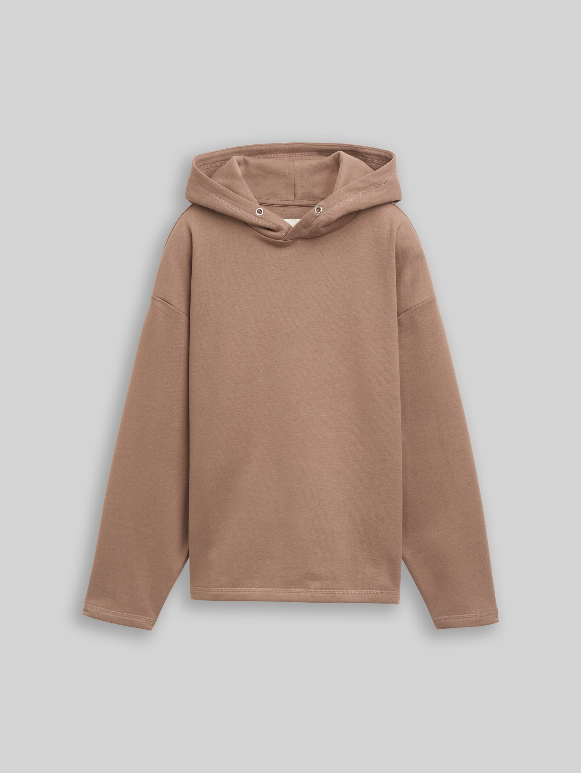 Sweat à capuche oversize avec imprimé dans le dos - seed brown - Vue de face du produit