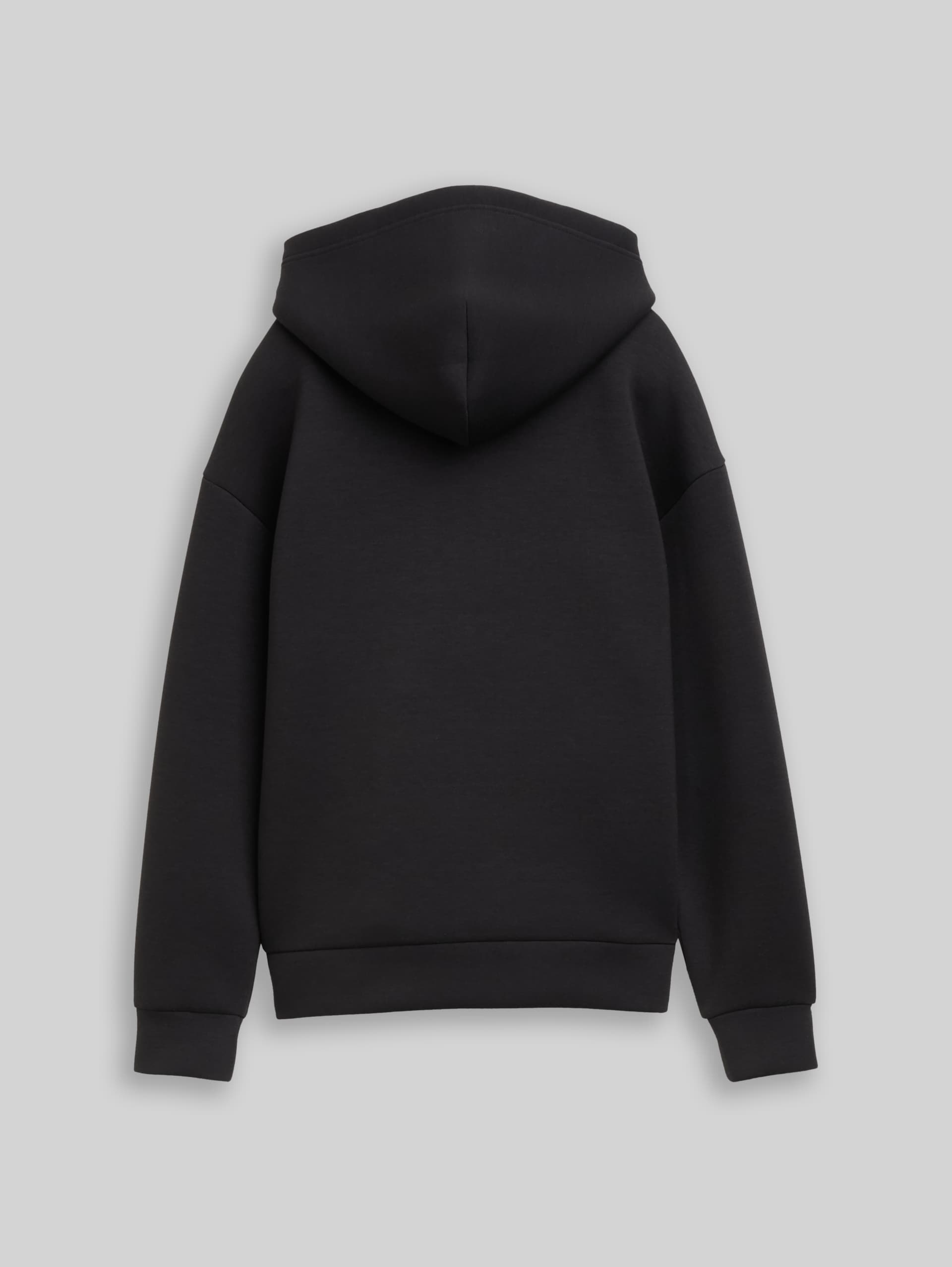 Veste sweat à capuche oversize en scuba - heavy black