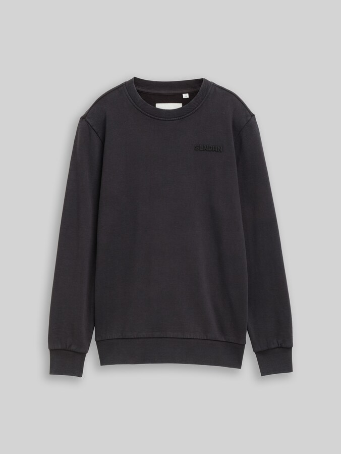 Sweatshirt in used-look door Teen Boys, heavy black