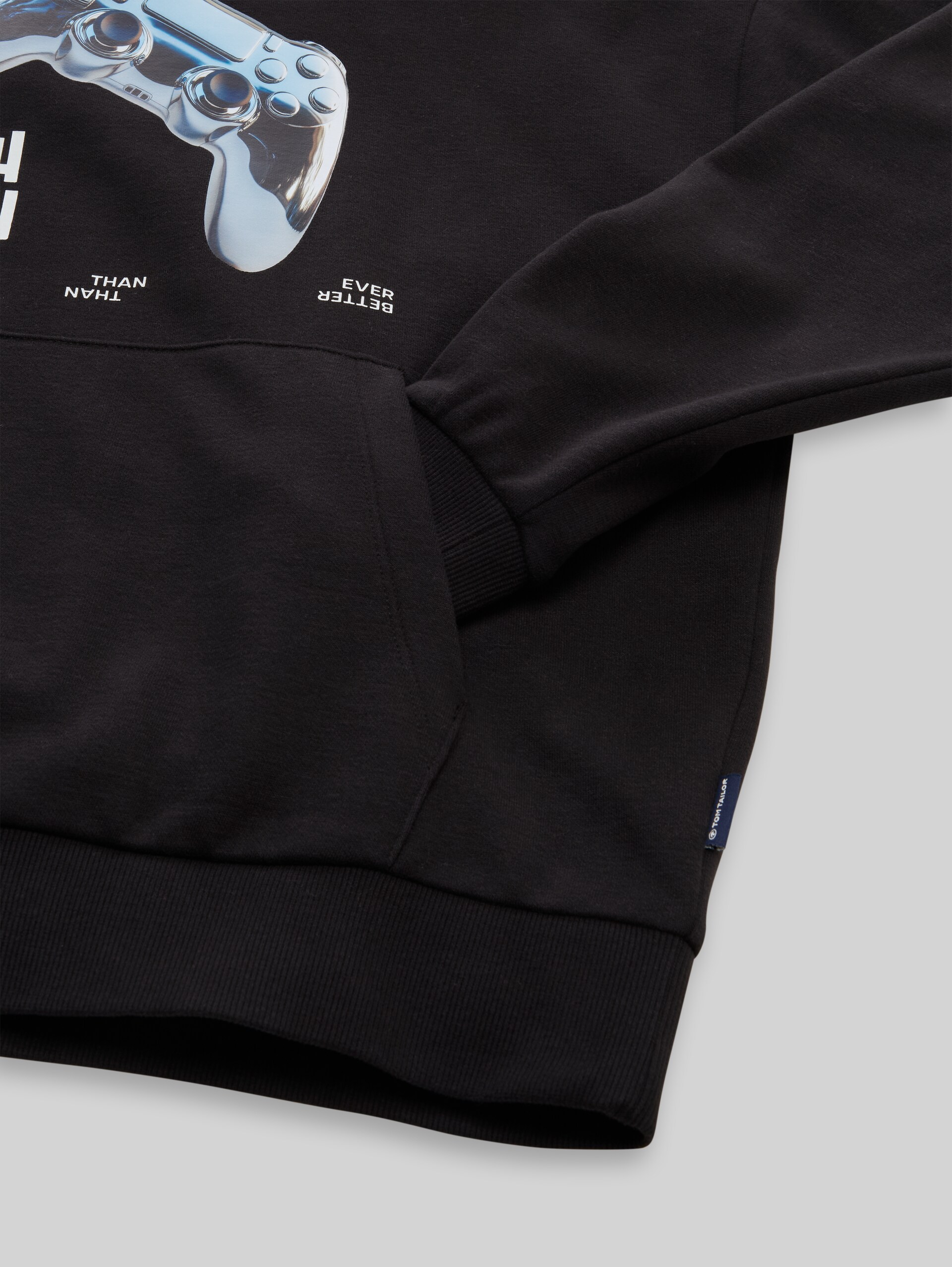 Sweat à capuche oversize imprimé - heavy black - Vue détaillée du modèle