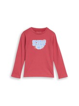 Ausgewählt, Langarmshirt mit Print von Tom Tailor, rot