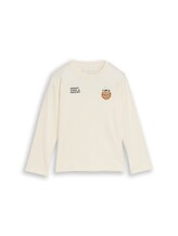 Ausgewählt, Langarmshirt mit Print von Tom Tailor, weiß