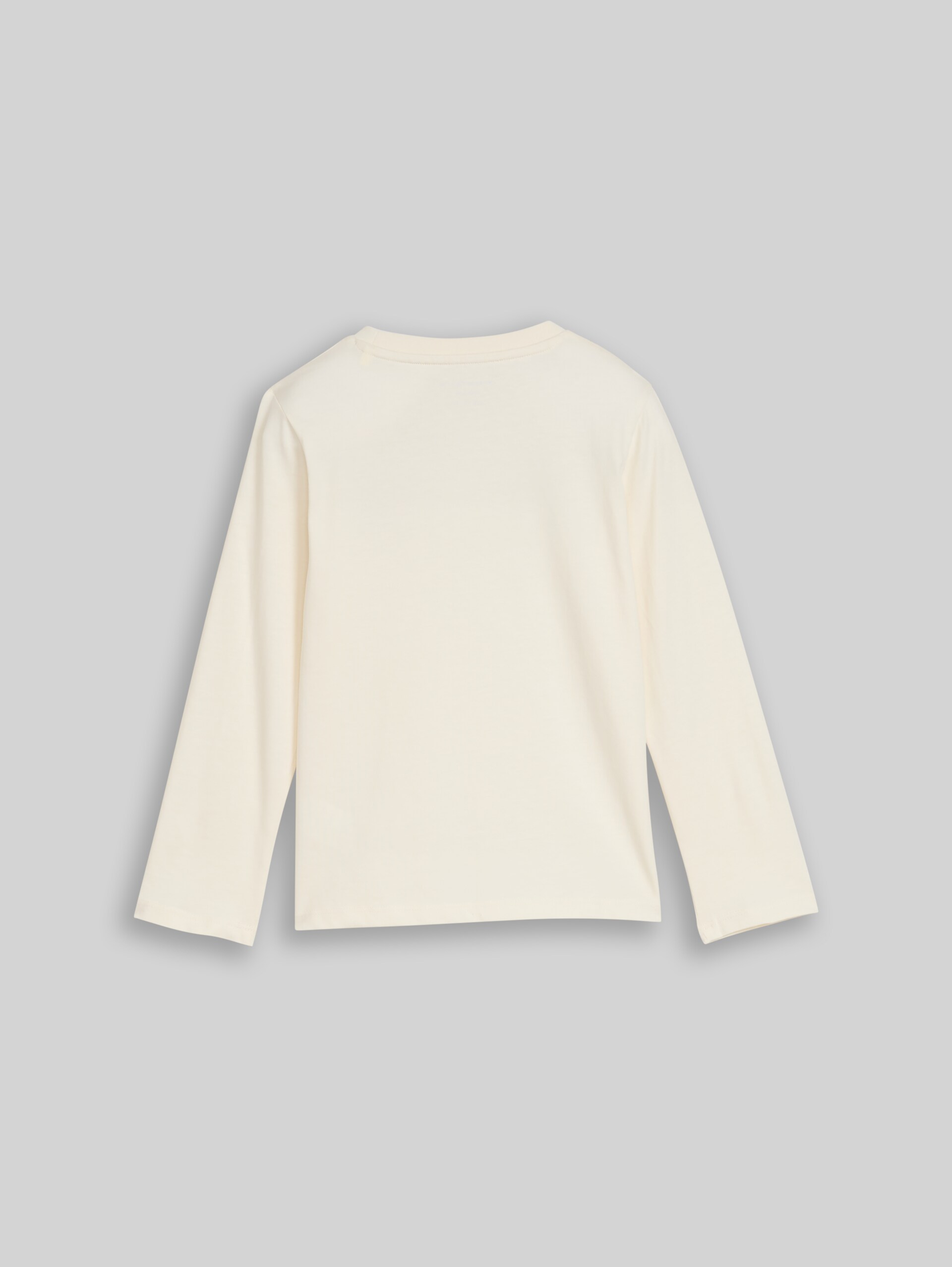 Langarmshirt mit Print - Wool White