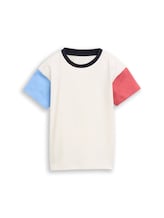 Ausgewählt, Oversize T-Shirt mit Colour Blocking von Tom Tailor, weiß
