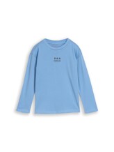 Nicht ausgewählt, Oversize Langarmshirt mit Rückenprint von Tom Tailor, blau