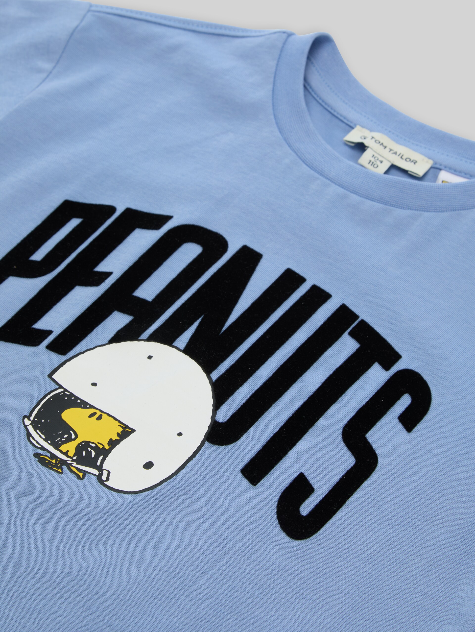 Oversized T-shirt met Peanuts-print - Light Blue - Detailaanzicht model