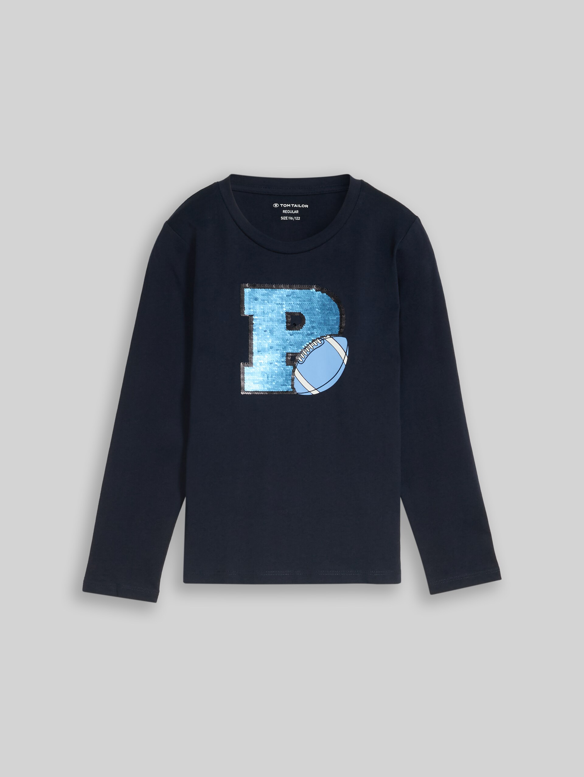 T-shirt met lange mouwen en interactieve print - sky captain blue - Product vooraanzicht