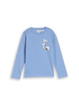 Geselecteerd, T-shirt met lange mouwen en Peanuts-print op de rug door Tom Tailor, blauw