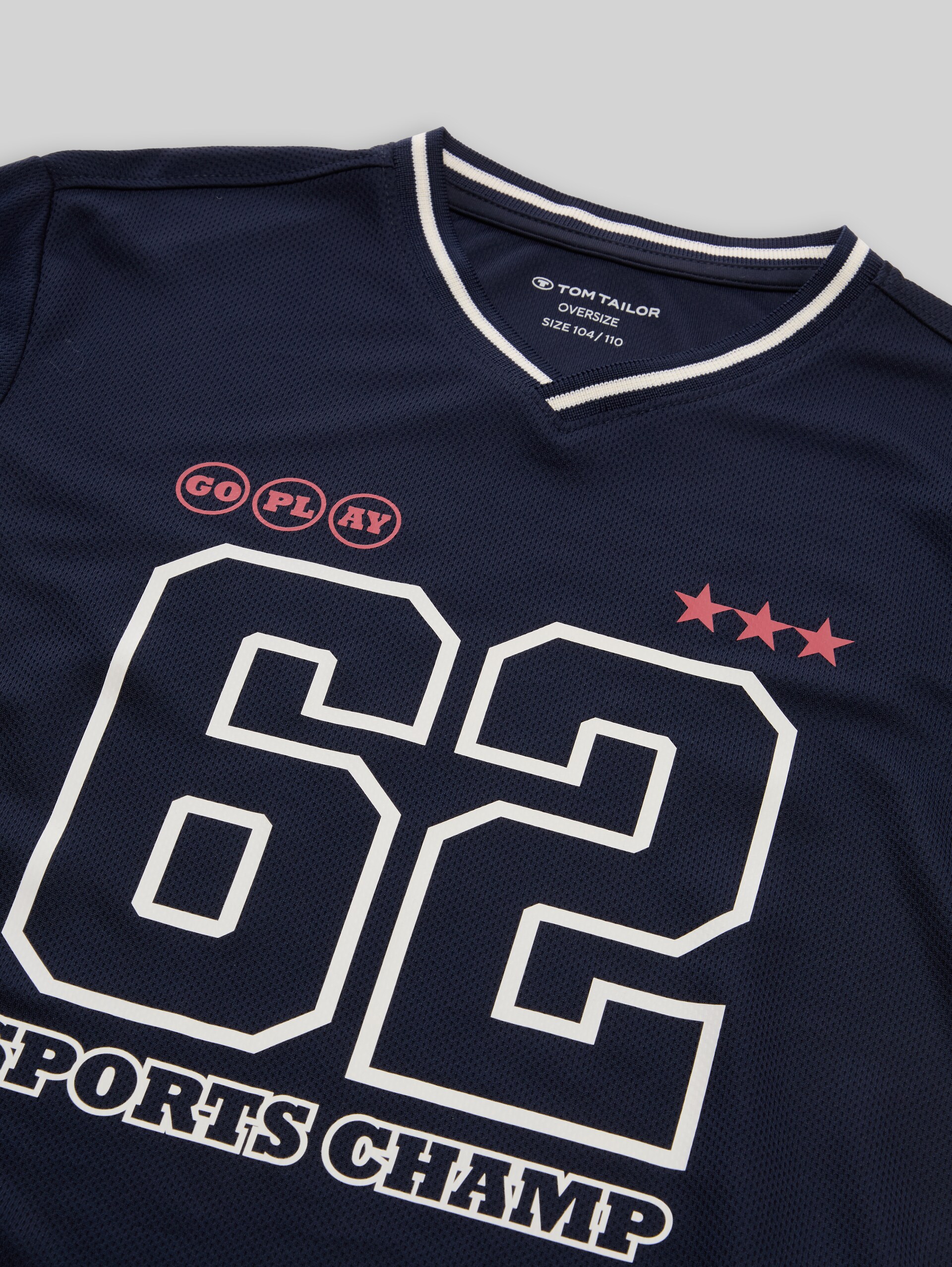 Oversize Trikot Langarmshirt - sky captain blue - Detail-Model-Ansicht