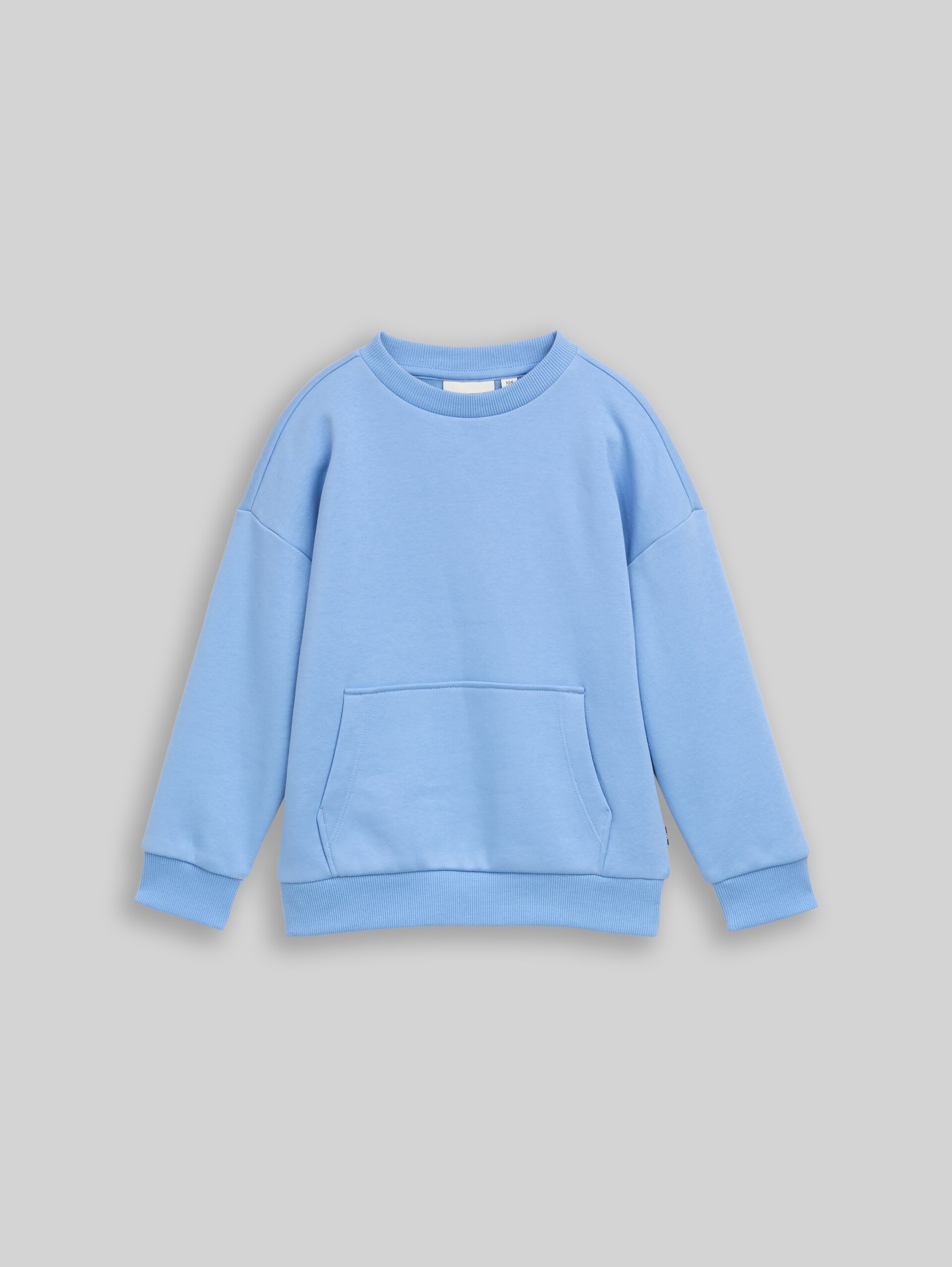 Oversized sweatshirt met kangoeroezak - Light Blue - Product vooraanzicht