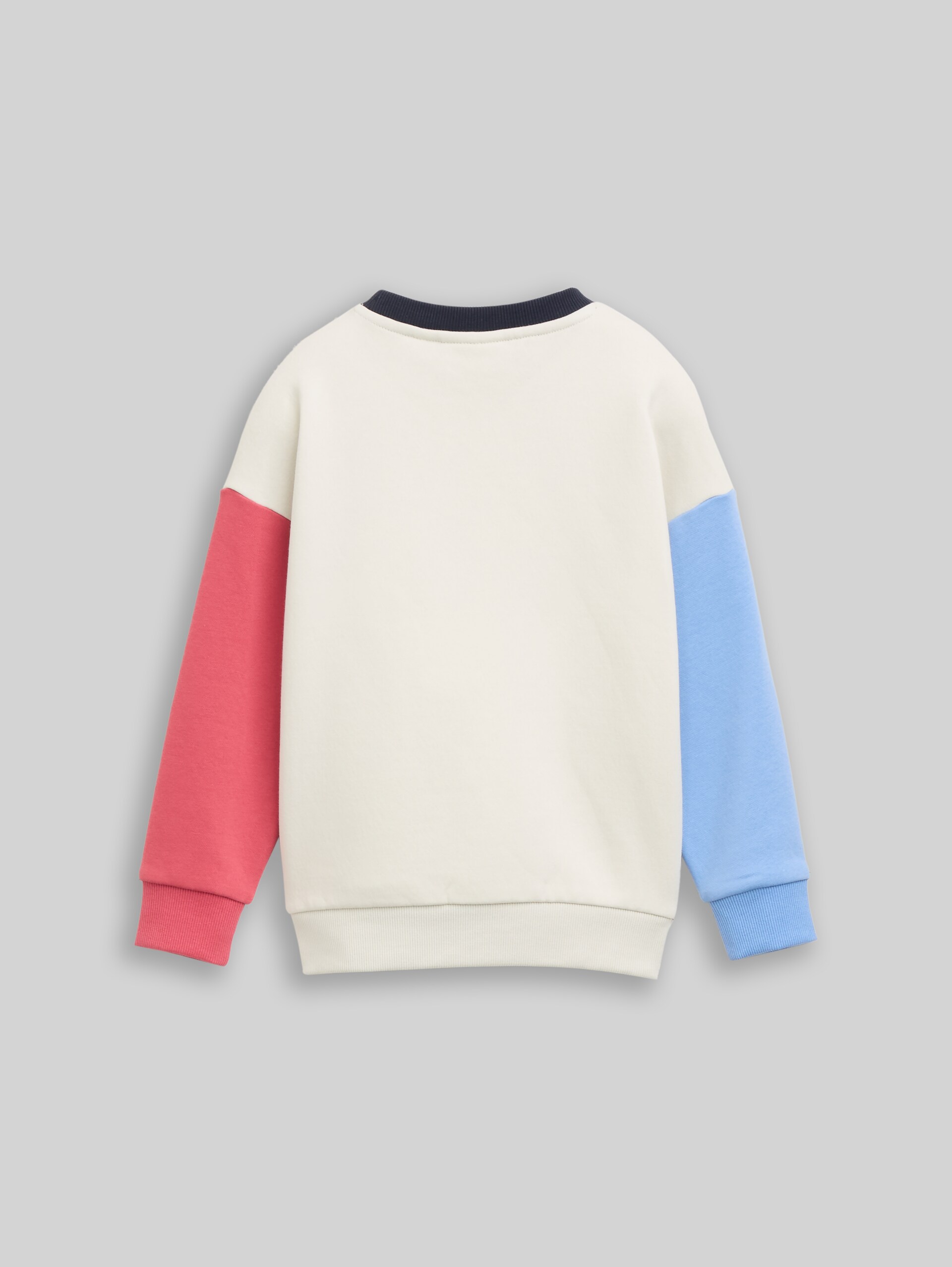 Oversized sweatshirt met kangoeroezak - greyish white