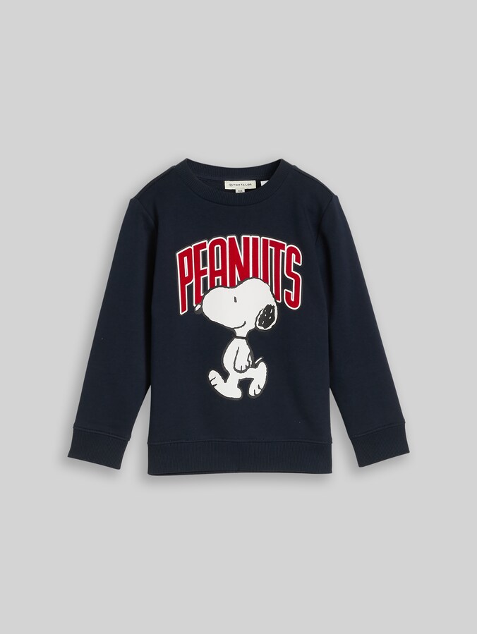 Sweatshirt met Snoopy-print door Mini Boys, sky captain blue