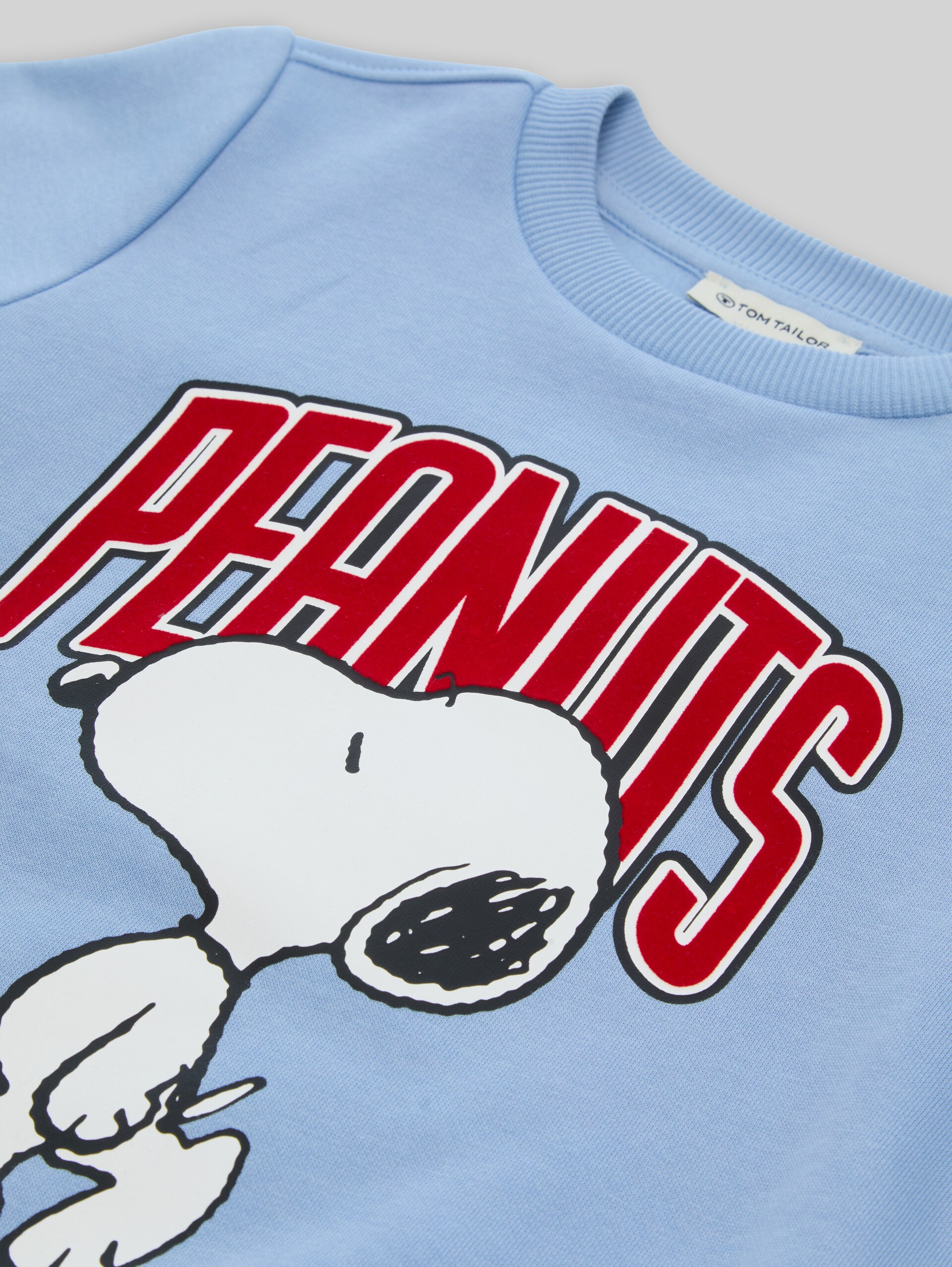 Sweatshirt mit Snoopy-Print - Light Blue - Detail-Model-Ansicht