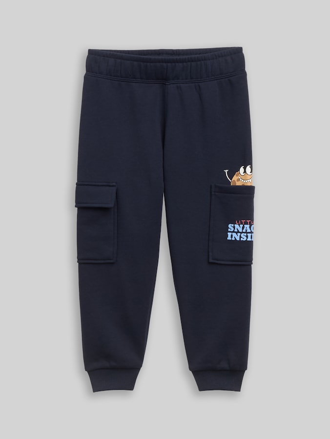 Cargo Jogginghose mit Print von Mini Boys, sky captain blue