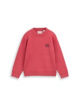 Ausgewählt, Oversize Strickpullover mit Print von Tom Tailor, rot