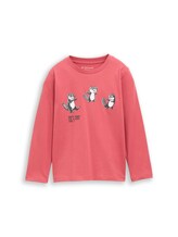 Sélectionné, T-shirt à manches longues avec imprimé par Tom Tailor, rouge
