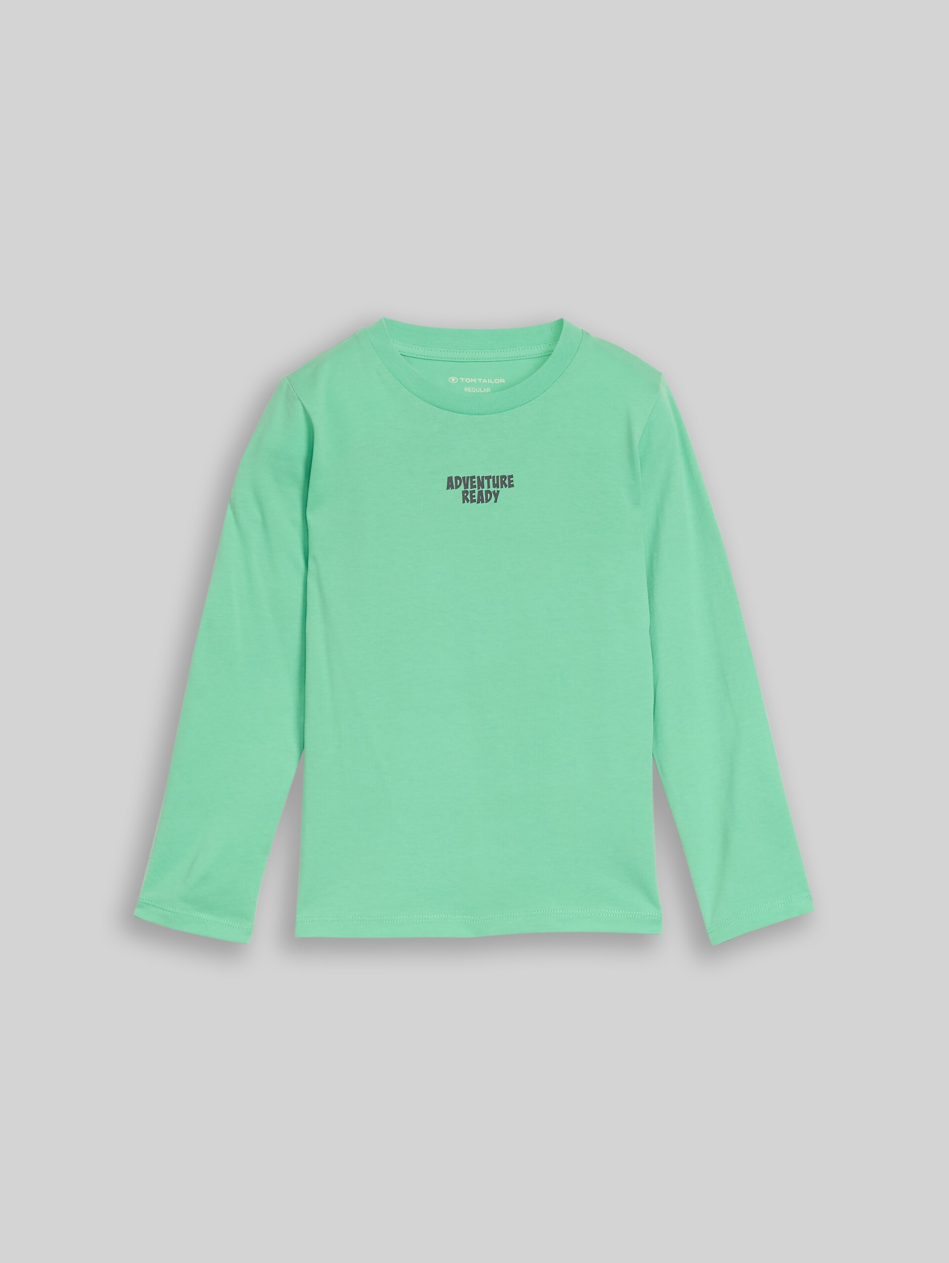 Langarmshirt mit Rückenprint - leafy green - Vorder-Produkt-Ansicht