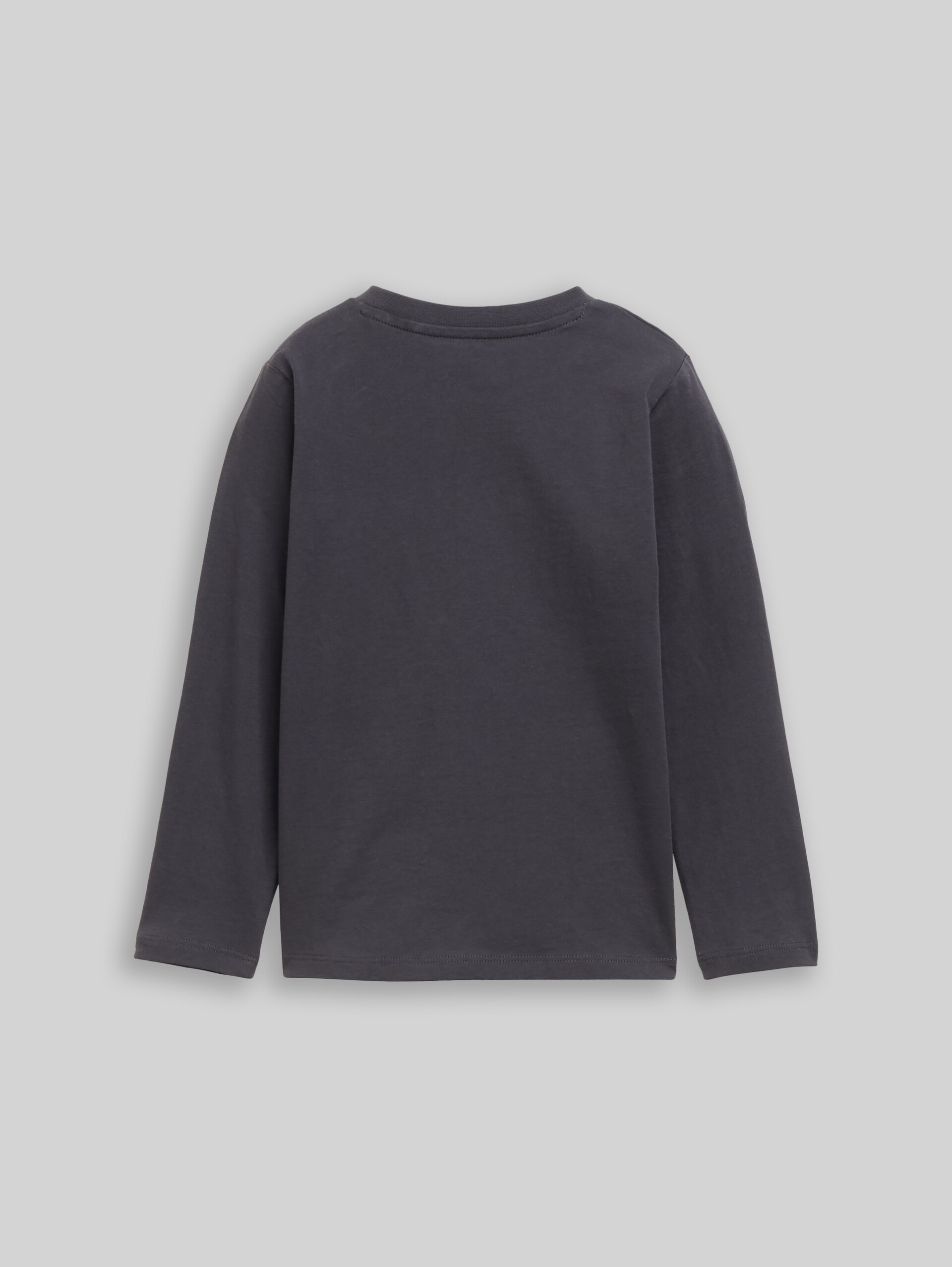Langarmshirt mit Biber-Print - coal grey