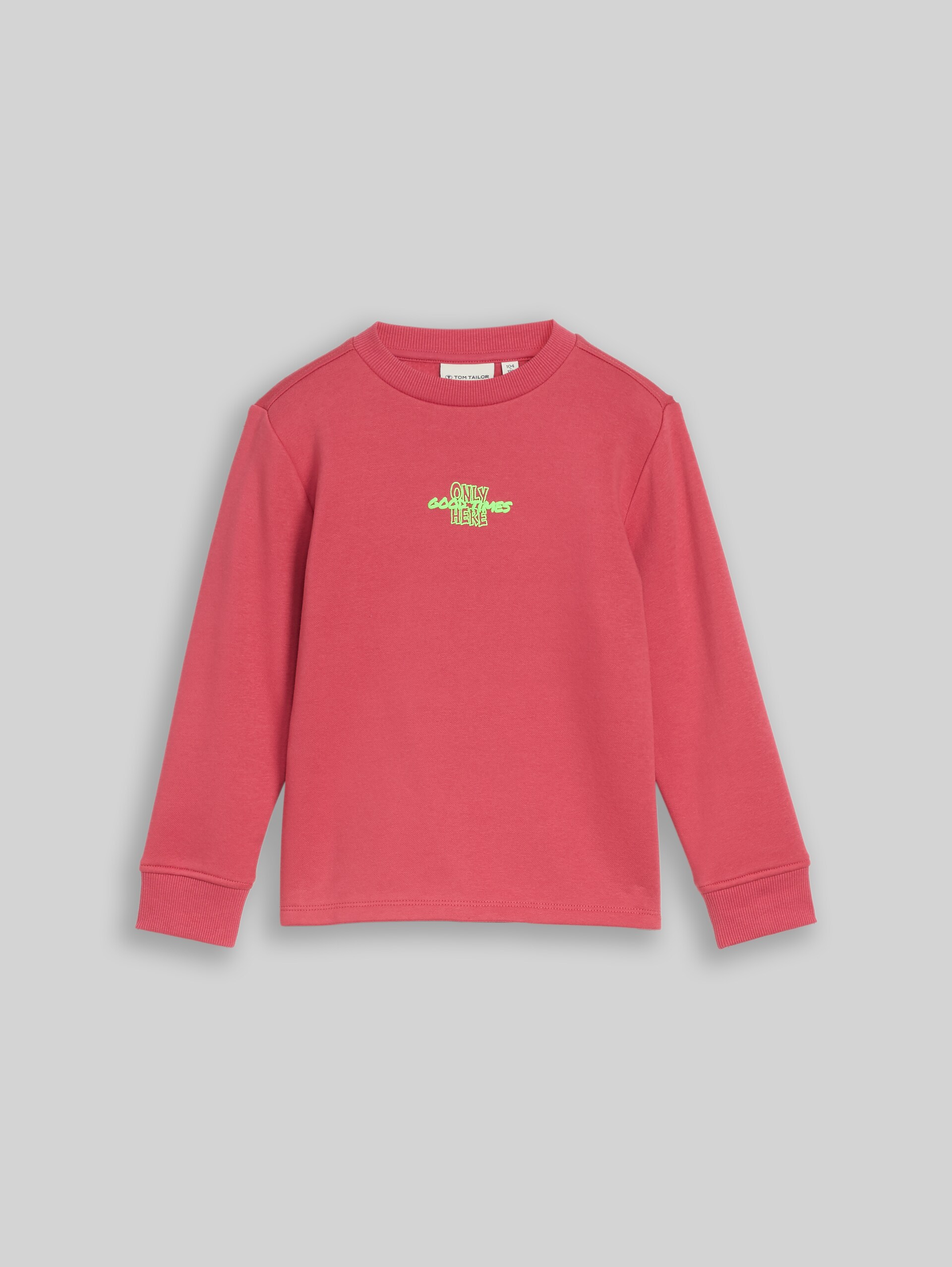Sweatshirt mit Print - Berry Red - Vorder-Produkt-Ansicht