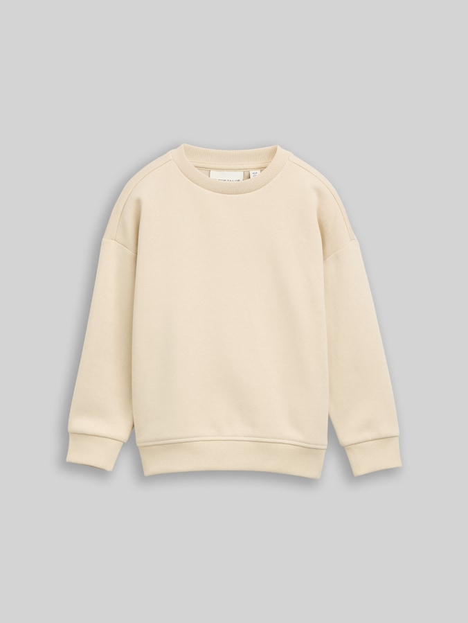 Oversize Sweatshirt mit Rückenprint von Mini Boys, castle beige