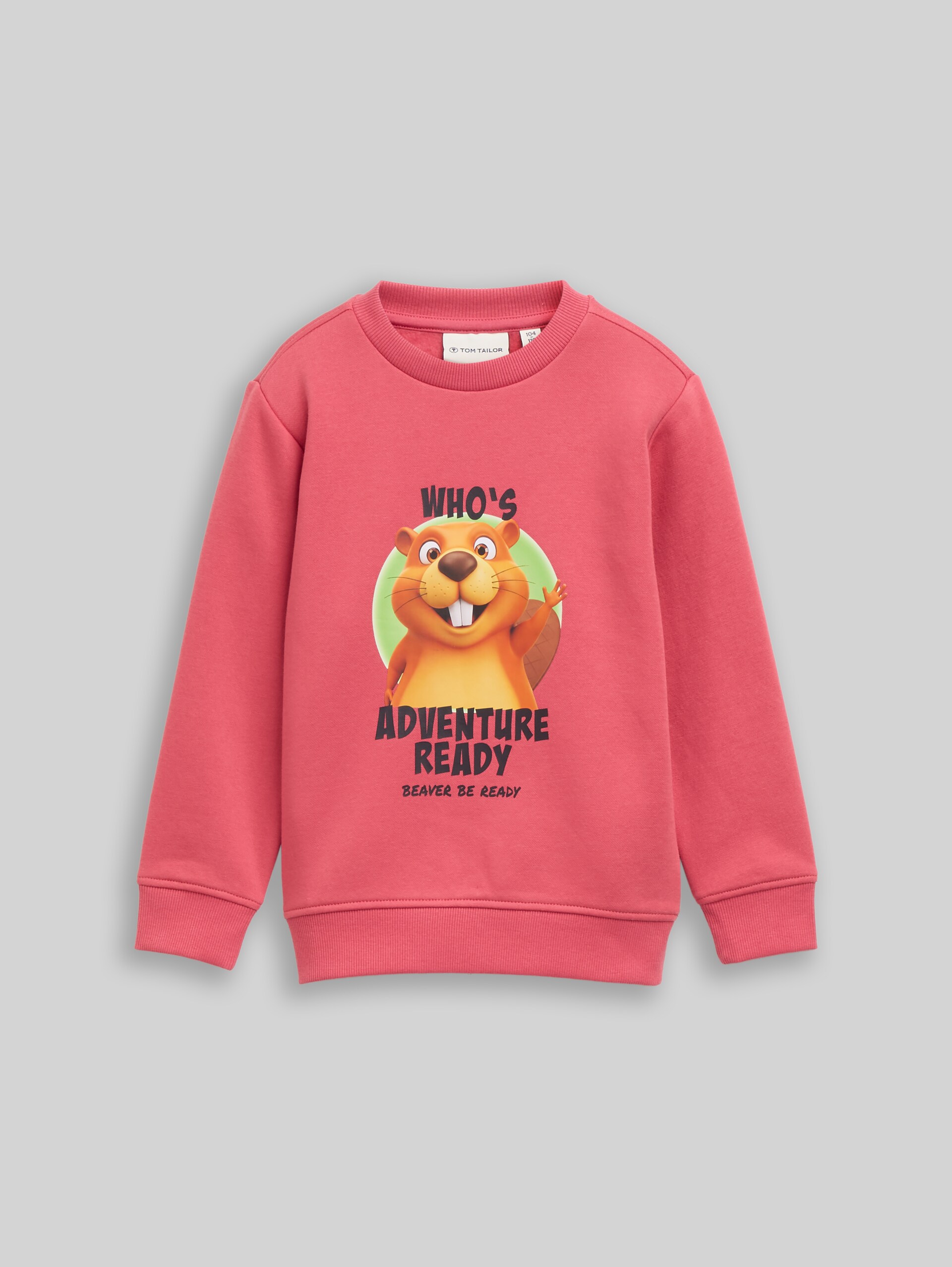 Sweatshirt mit Print - Berry Red - Vorder-Produkt-Ansicht