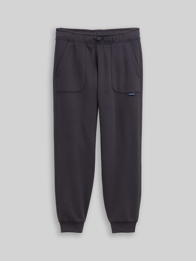 Joggingbroek met opgezette zakken door Teen Boys, coal grey