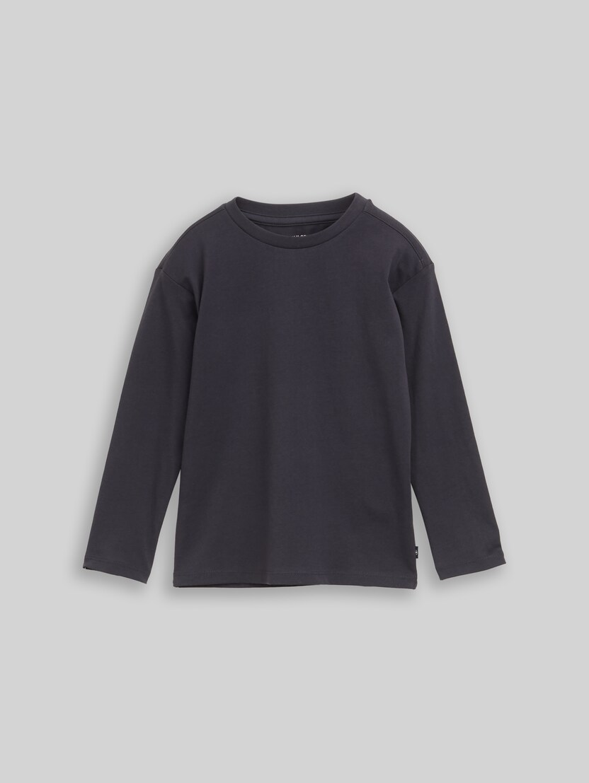 Oversize Langarmshirt mit Rückenprint von Mini Boys, coal grey