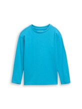Sélectionné, T-shirt oversize à manches longues avec imprimé dans le dos par Tom Tailor, bleu