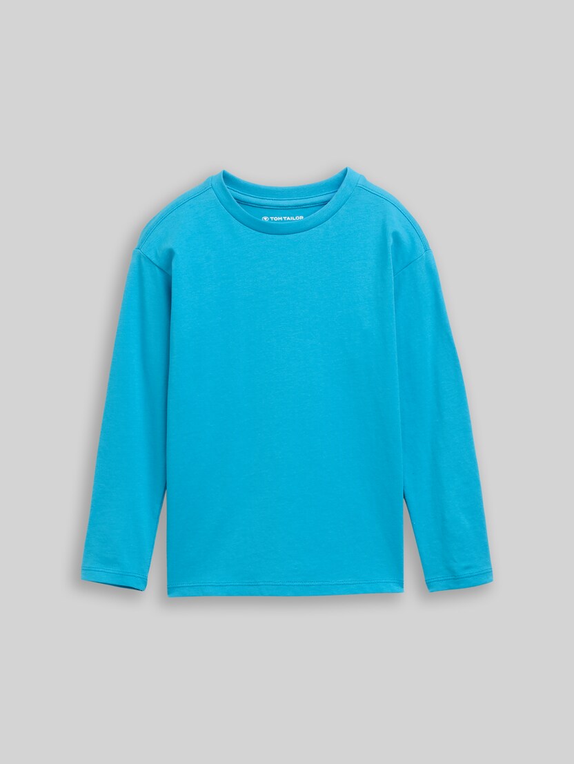 Oversize Langarmshirt mit Rückenprint von Mini Boys, Bay Blue