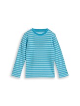 Ausgewählt, Langarmshirt mit Streifenmuster von Tom Tailor, blau