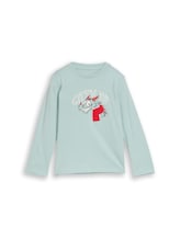Ausgewählt, Langarmshirt mit Drachen-Print von Tom Tailor, blau