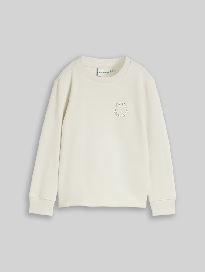 Sweatshirt met print door Mini Boys, greyish white