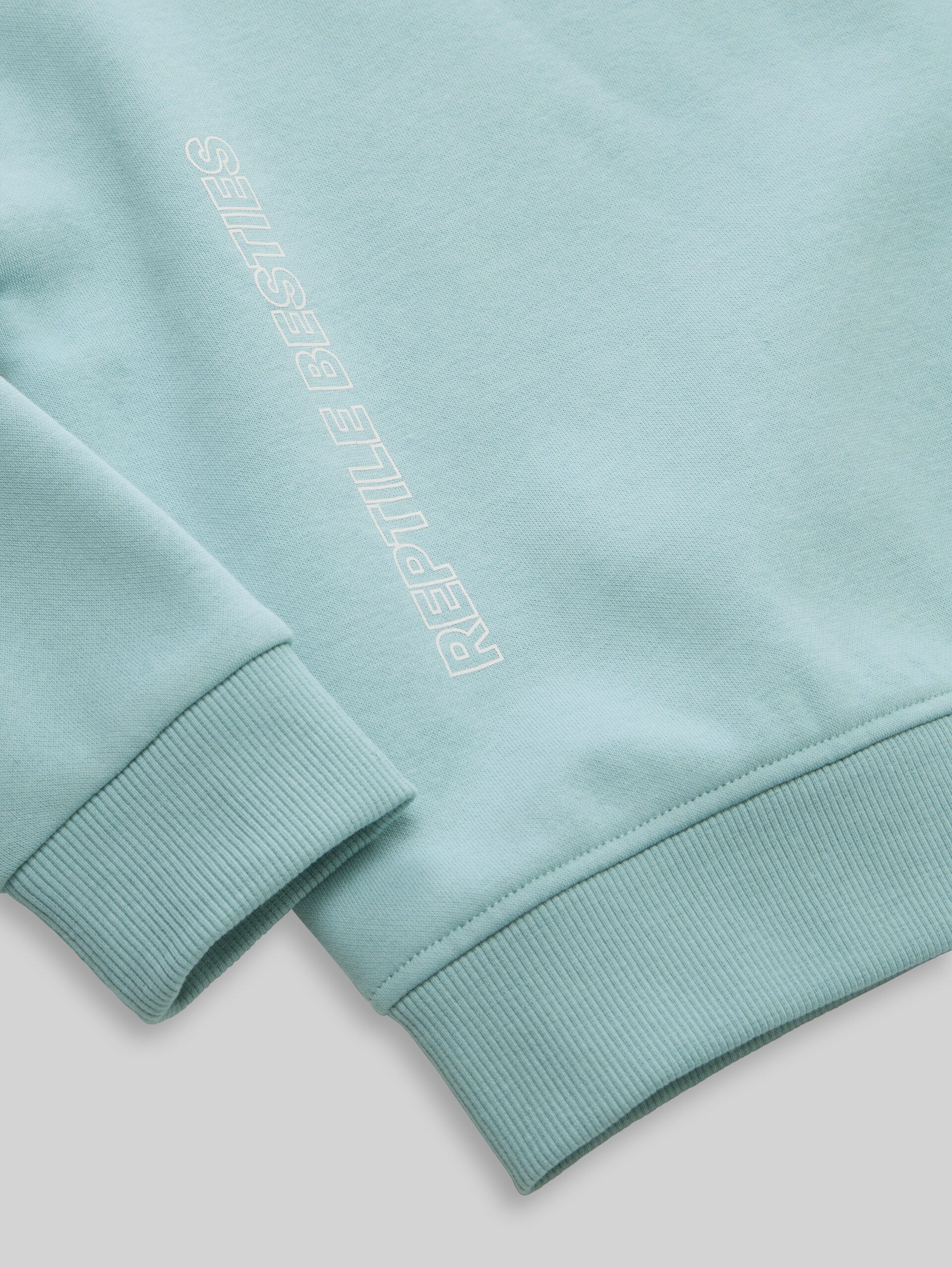 Sweat oversize à imprimé - dusty mint blue - Vue détaillée du modèle