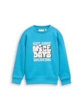 Ausgewählt, Oversize Sweatshirt mit Print von Tom Tailor, blau