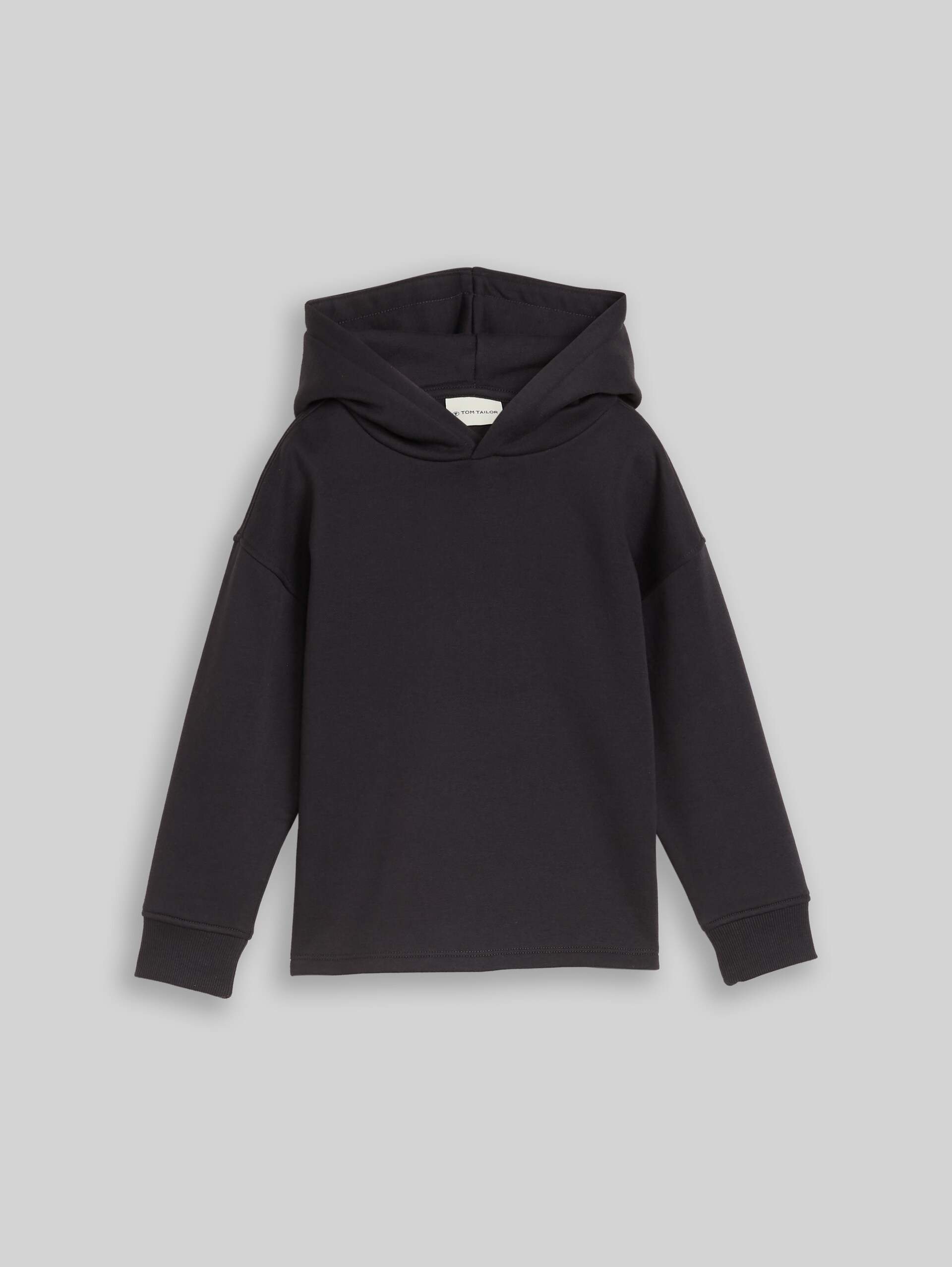 Sweat à capuche oversize avec motifs en forme de dents de dragon - coal grey - Vue de face du produit