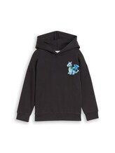 Non sélectionné, Sweat à capuche oversize avec imprimé dans le dos par Tom Tailor, gris