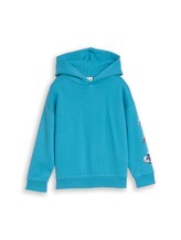 Sélectionné, Sweat à capuche oversize avec imprimé dans le dos par Tom Tailor, bleu