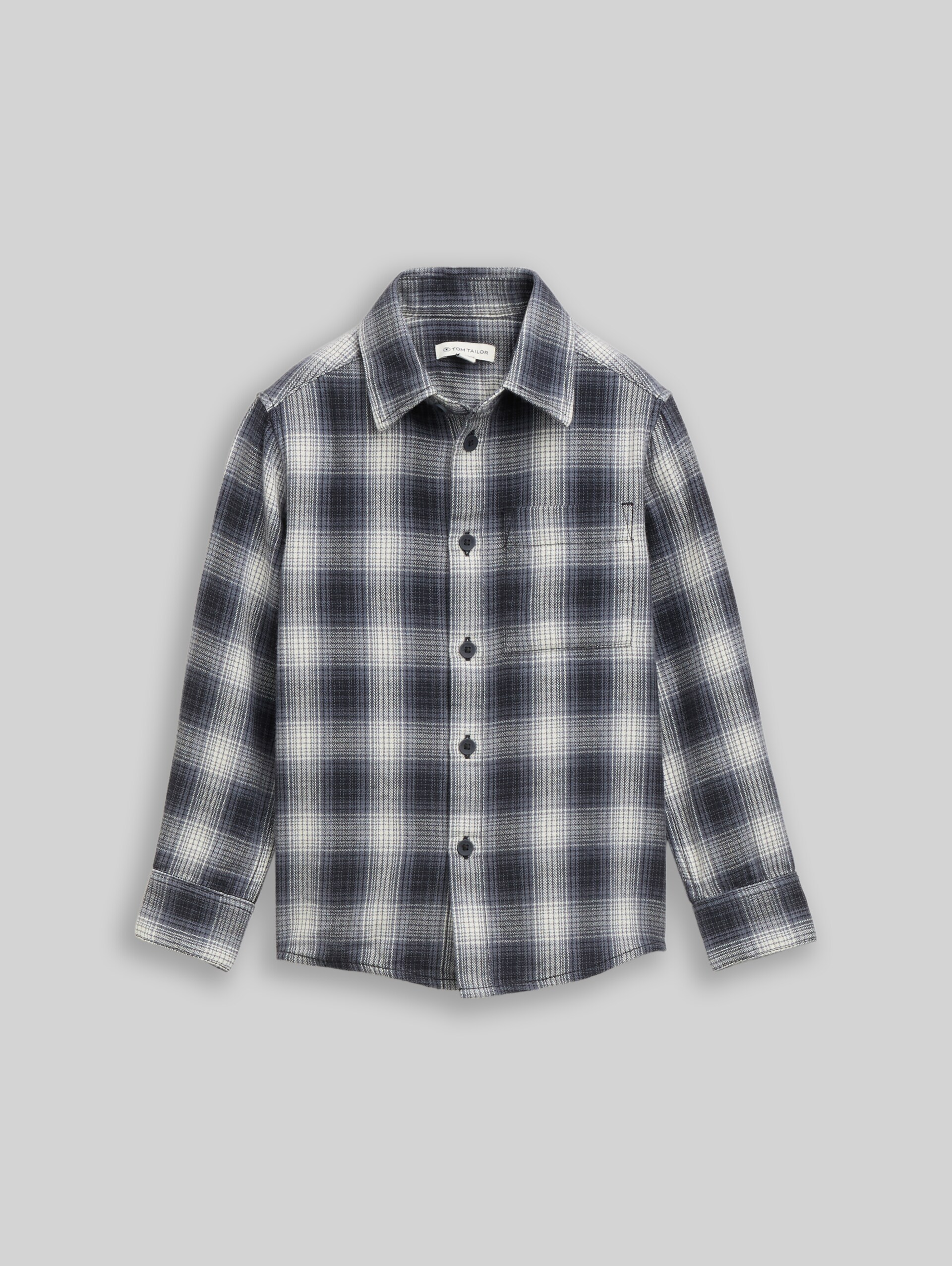 Chemise oversize à carreaux - grey black check - Vue de face du produit