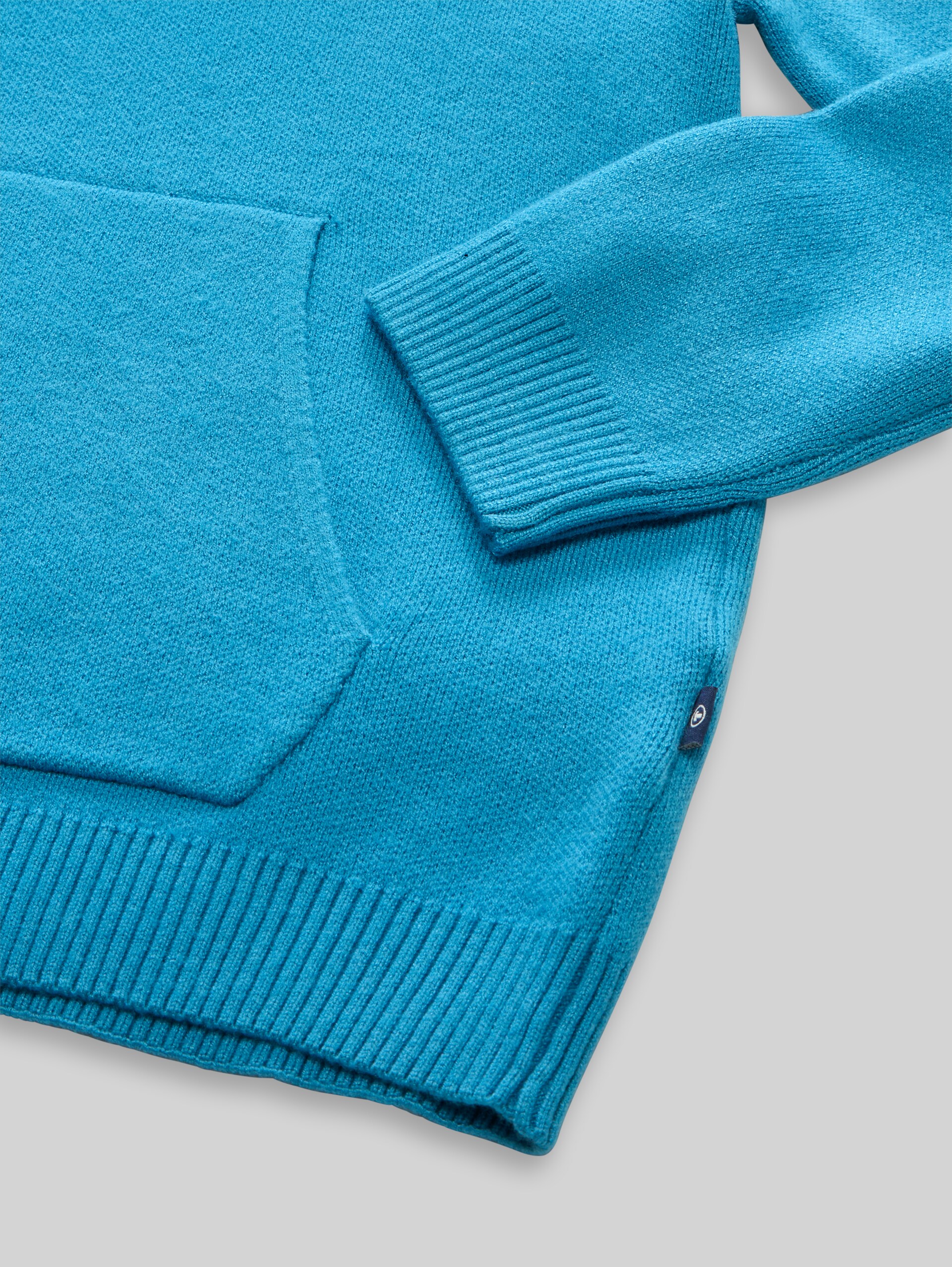 Pull à capuche en maille avec imprimé dragon - Bay Blue - Vue détaillée du modèle