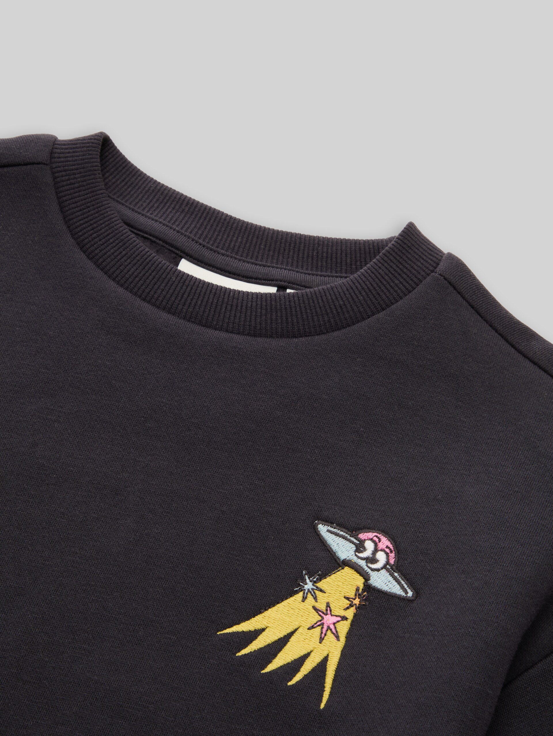 Sweat oversize avec broderie - coal grey - Vue détaillée du modèle