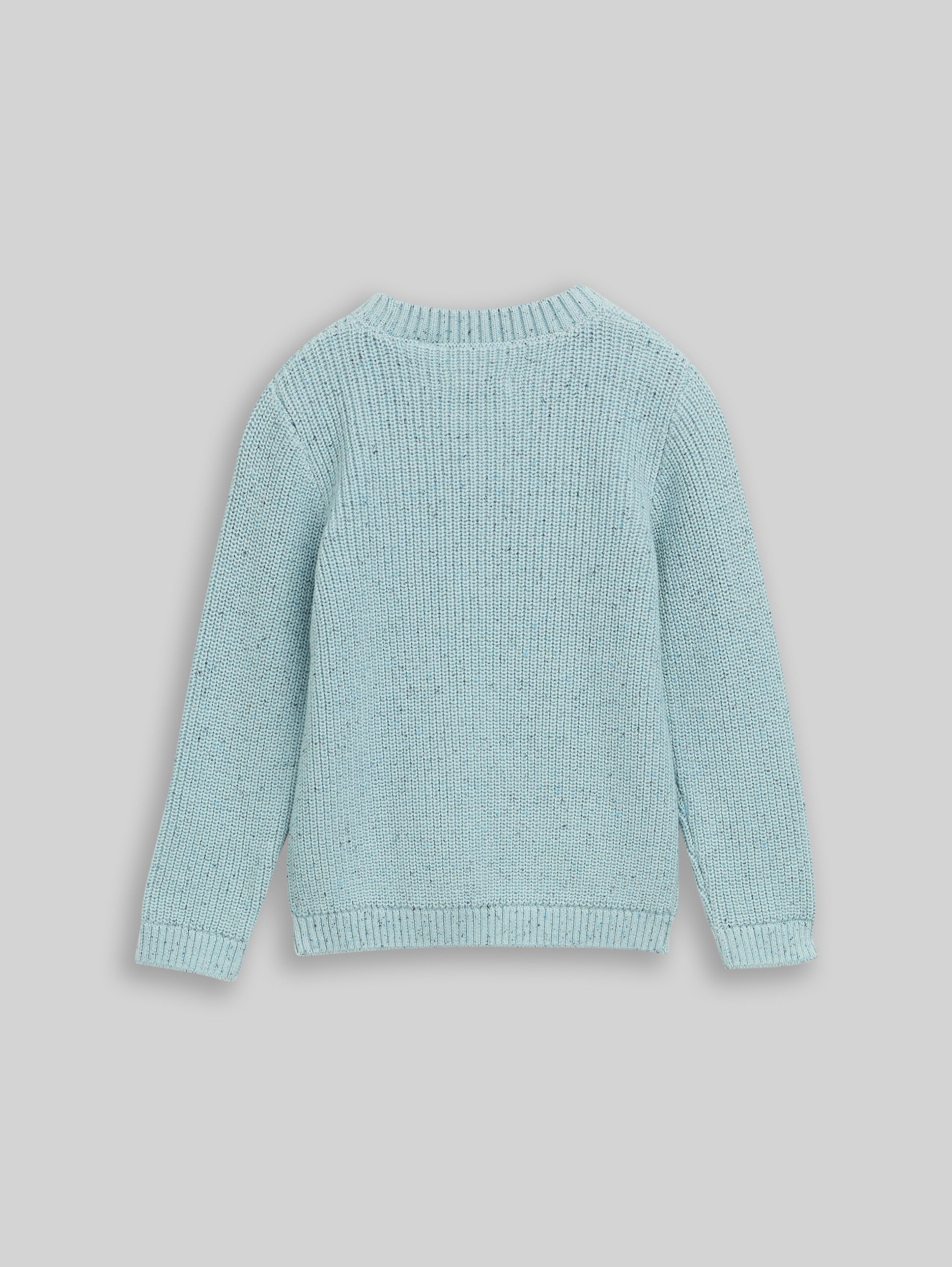 Strickpullover in Melange-Optik - dusty mint blue