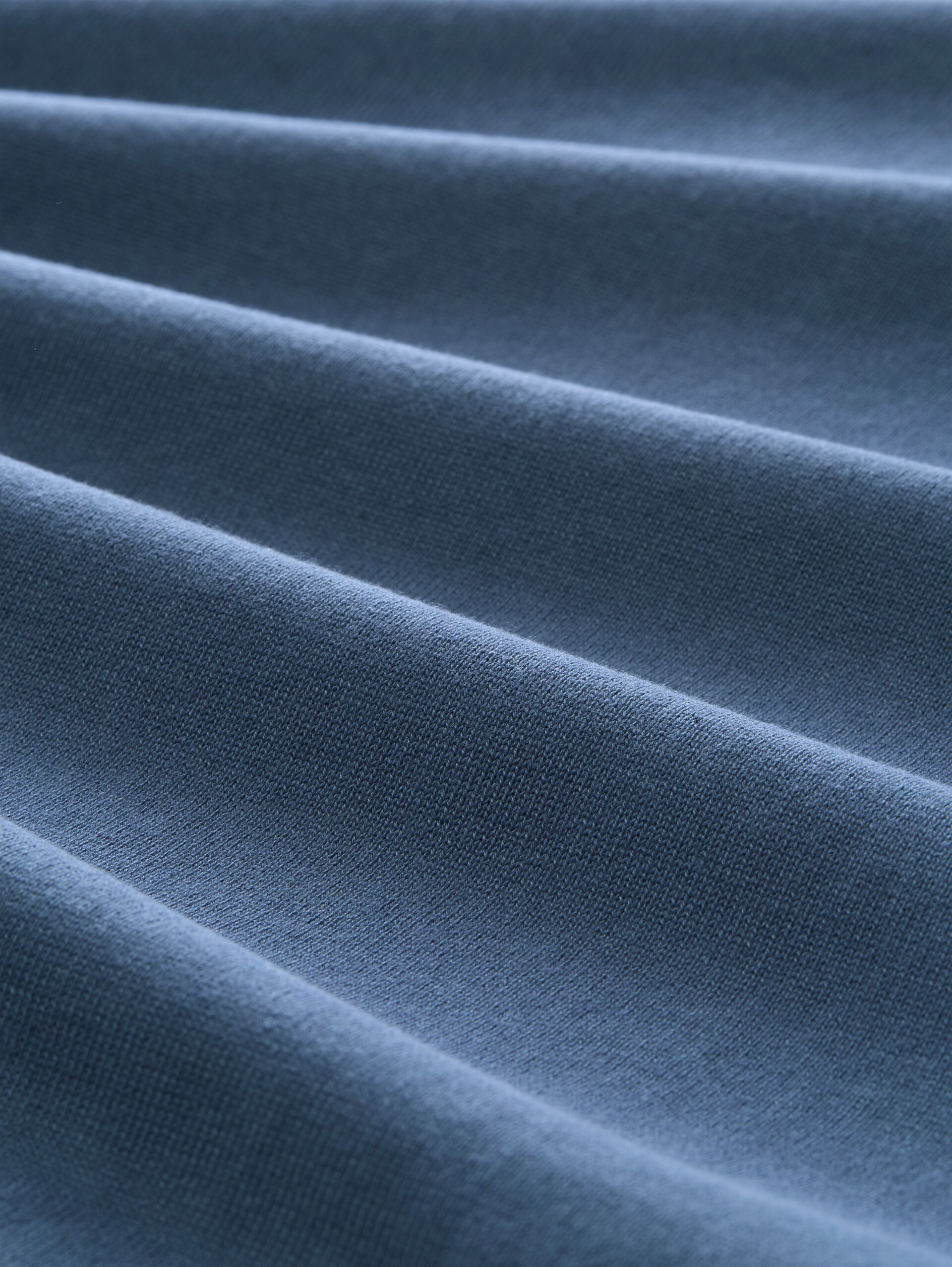 Gebreide trui in washed-look - Dark Duck Blue - Materiaalweergave