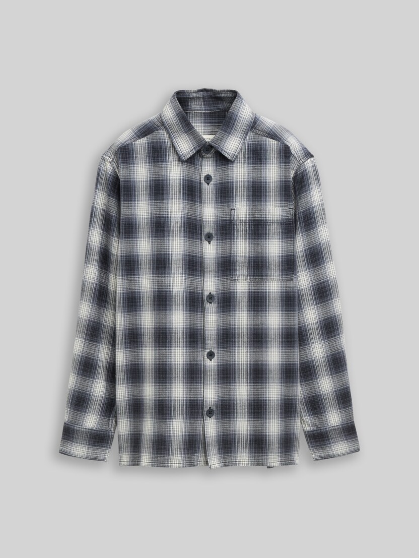 Oversize Hemd mit Karomuster von Teen Boys, grey black check